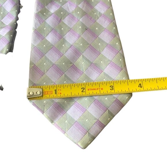 Pre Owned Men’s Arrow Tie Neck Tie Necktie Pink Gray Classic Style & Look - Picture 5 of 5
